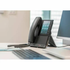Poly CCX 505 IP Phone - Corded - Corded/Cordless - Wi-Fi, Bluetooth - Desktop, Wall Mountable - Black