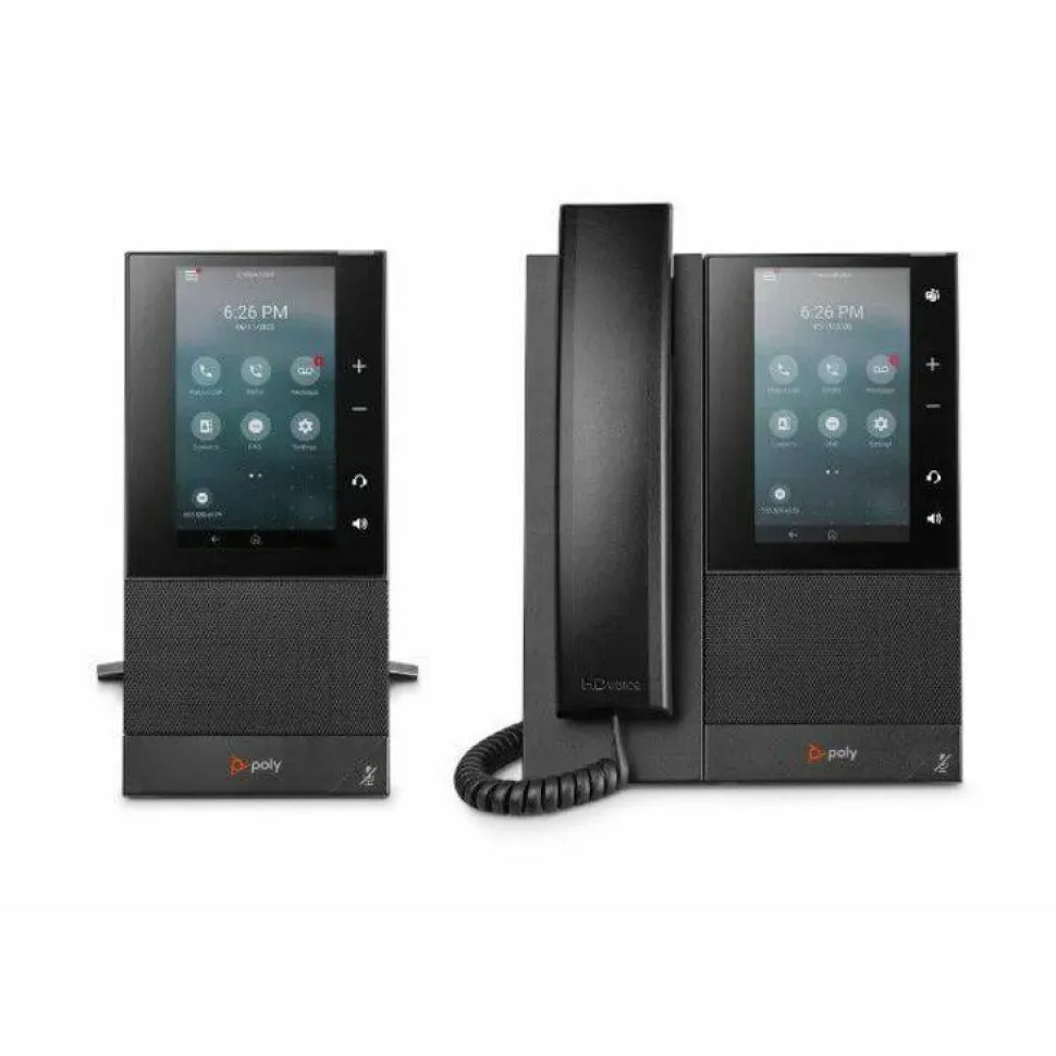 Poly CCX 505 IP Phone - Corded - Corded/Cordless - Wi-Fi, Bluetooth - Desktop, Wall Mountable - Black