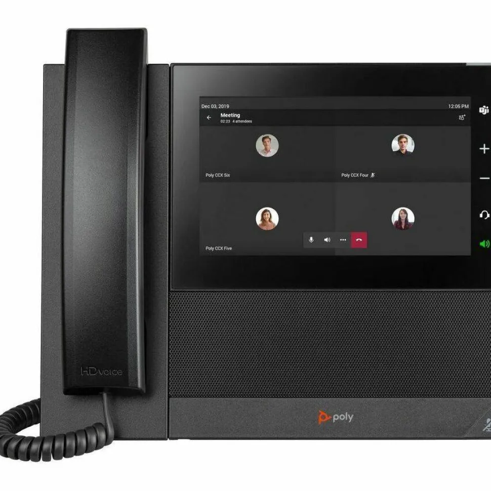 Poly CCX 600 IP Phone - Corded - Corded/Cordless - Wi-Fi, Bluetooth - Desktop - Black