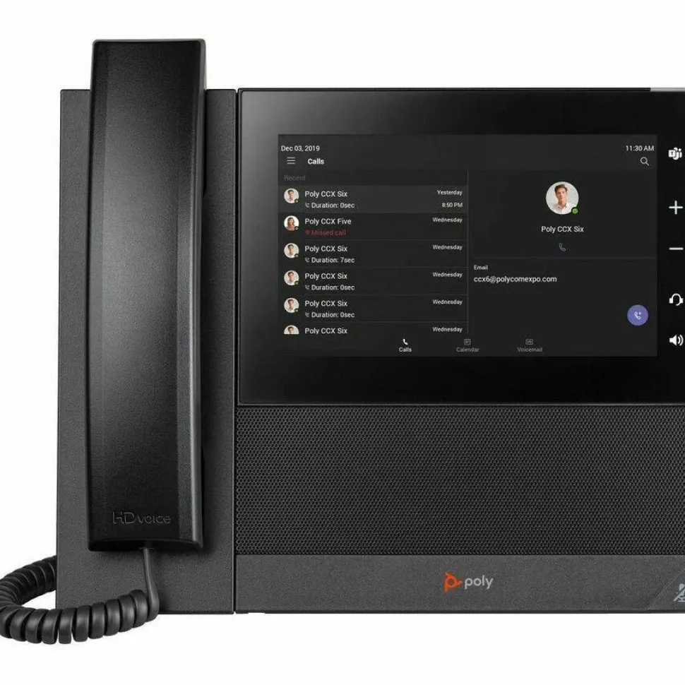 Poly CCX 600 IP Phone - Corded - Corded/Cordless - Wi-Fi, Bluetooth - Desktop - Black