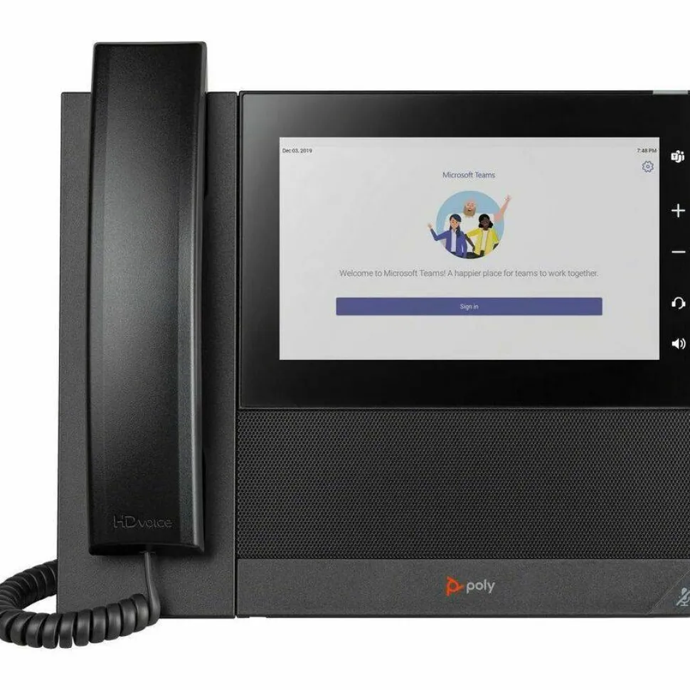 Poly CCX 600 IP Phone - Corded - Corded/Cordless - Wi-Fi, Bluetooth - Desktop - Black