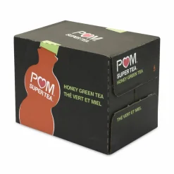 POM Wonderful Antioxidant Super Tea, Pomegranate Honey Green Tea, 12 oz Bottles, 6/Carton