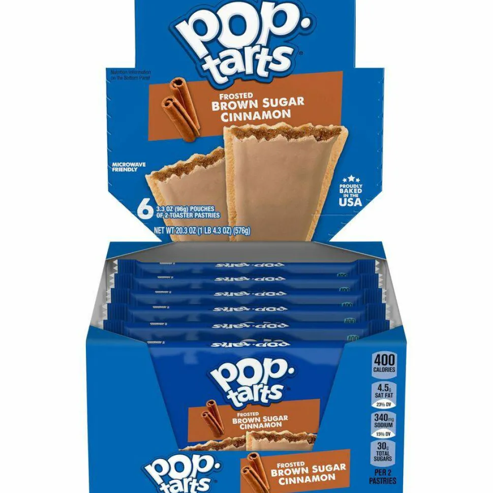 Pop-Tarts, Frosted Brown Sugar Cinnamon - Cinnamon, Brown Sugar, Frosted Brown Sugar Cinnamon - 1 - 1.27 lb - 12 / Box