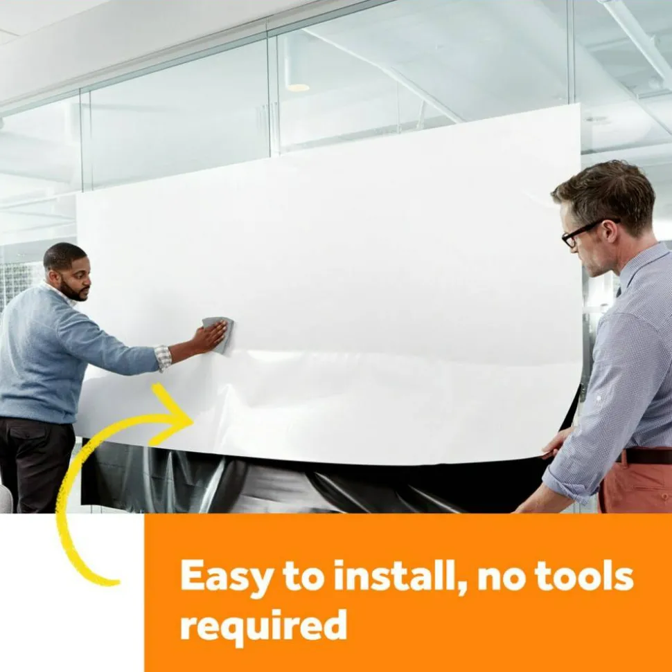 Post it Non-Magnetic Dry-Erase Whiteboard Surface, 48" x 96", White