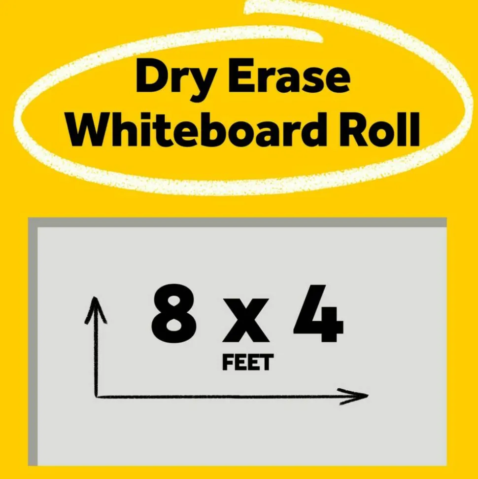 Post it Non-Magnetic Dry-Erase Whiteboard Surface, 48" x 96", White
