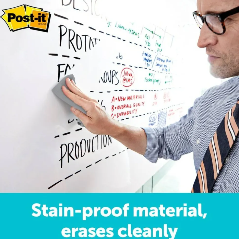 Post it Non-Magnetic Dry-Erase Whiteboard Surface, 36" x 48", White
