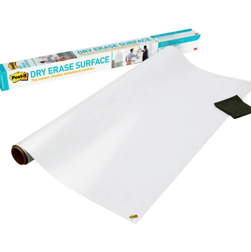 Post it Non-Magnetic Dry-Erase Whiteboard Surface, 36" x 48", White