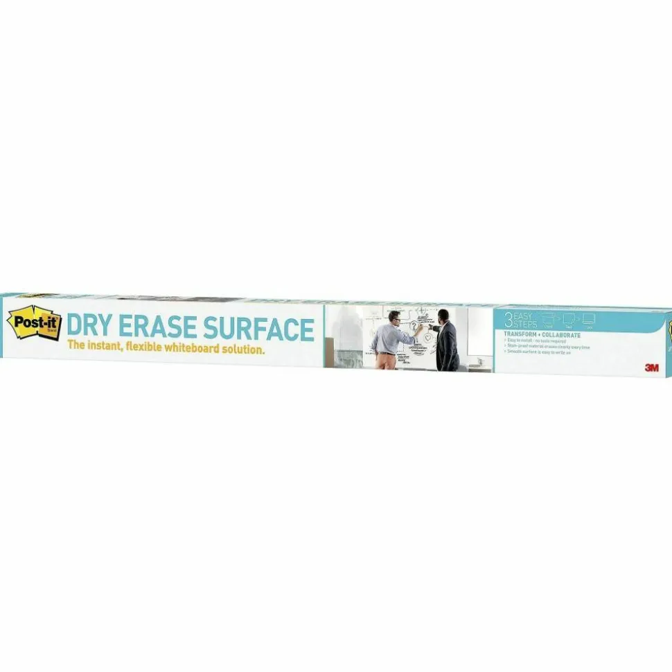 Post it Non-Magnetic Dry-Erase Whiteboard Surface, 36" x 48", White