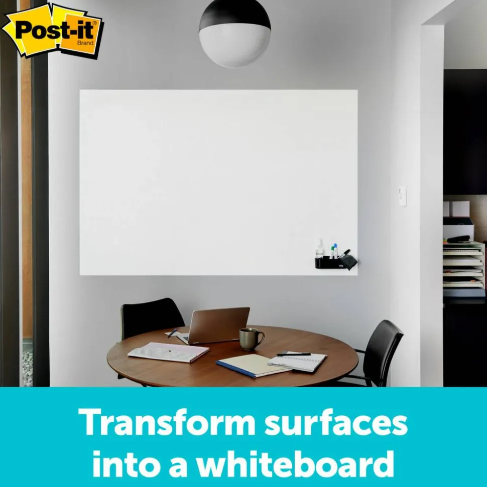 Post it Non-Magnetic Dry-Erase Whiteboard Surface, 36" x 48", White