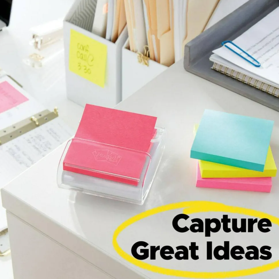 Post-it Dispenser Notes Original Pop-up Refill Cabinet Pack, 3" x 3", Poptimistic Collection Colors, 100 Sheets/Pad, 18 Pads/Pack