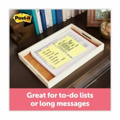 Post-it Greener Notes, 4 in. x 6 in., 12 Pads, 100 Sheets/Pad, Canary Yellow, Lined