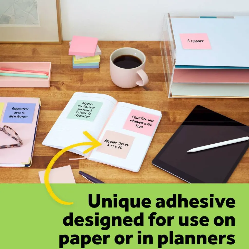 Post-it Greener Pop Up Notes, 12 Pads, 100 Sheets, 3 in x 3 in, 100% Recycled, Clean Removal, School Supplies & Office Products - R330RP12AP