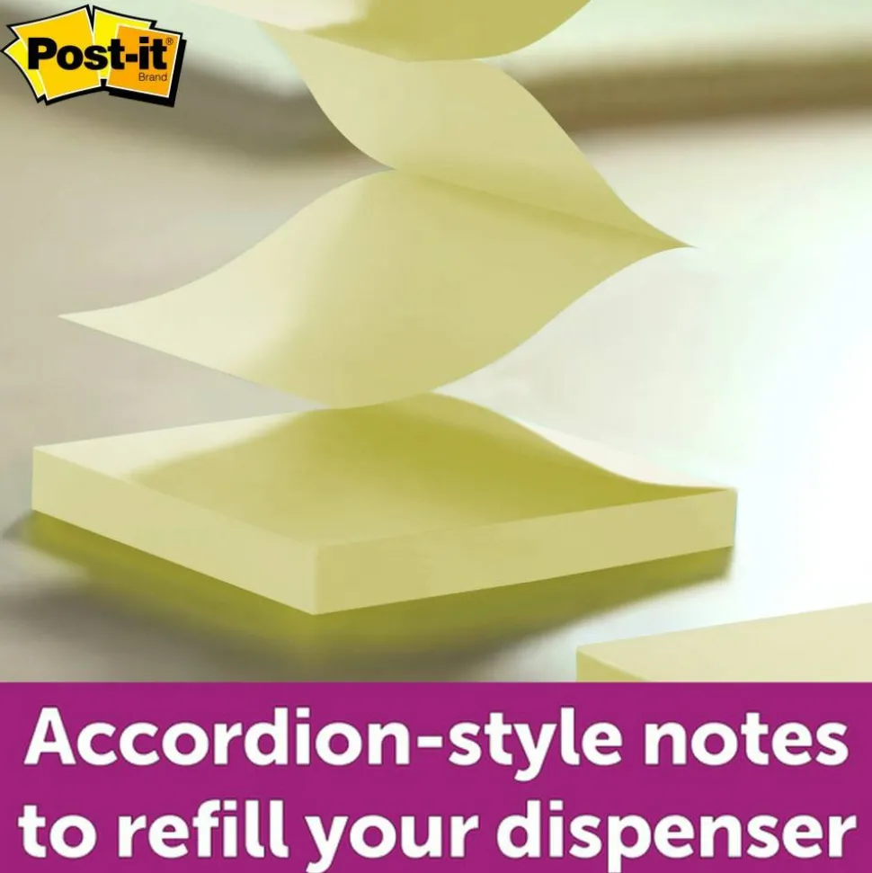 Post-it Greener Pop Up Notes, 12 Pads, 100 Sheets, 3 in x 3 in, 100% Recycled, Clean Removal, School Supplies & Office Products - R330RP12YW