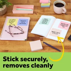 Post-it Greener Pop Up Notes, 3 in x 3 in, 18 Pads, 100 Sheets/Pad, Clean Removal, School and Office Supplies, Sticky Notes for Vertical Surfaces