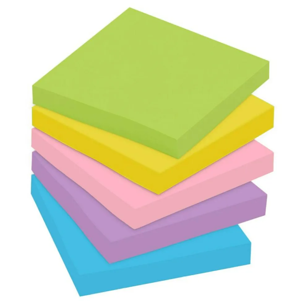 Post-it Notes, 3" x 3", Floral Fantasy Collection, 100 Sheets, Pack Of 5 Pads