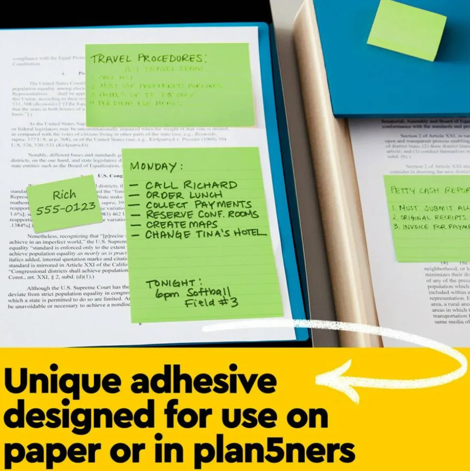 Post-it Notes, 3 x 5 in, 5 Lined Sticky Note Pads, 100 Sheets/Pad, School Supplies and Office Products, Floral Fantasy