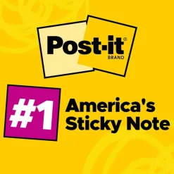 Post-it Notes, 3 x 5 in, 12 Sticky Note Pads, 100 Sheets/Pad, School Supplies and Office Products, The Iconic Canary Yellow