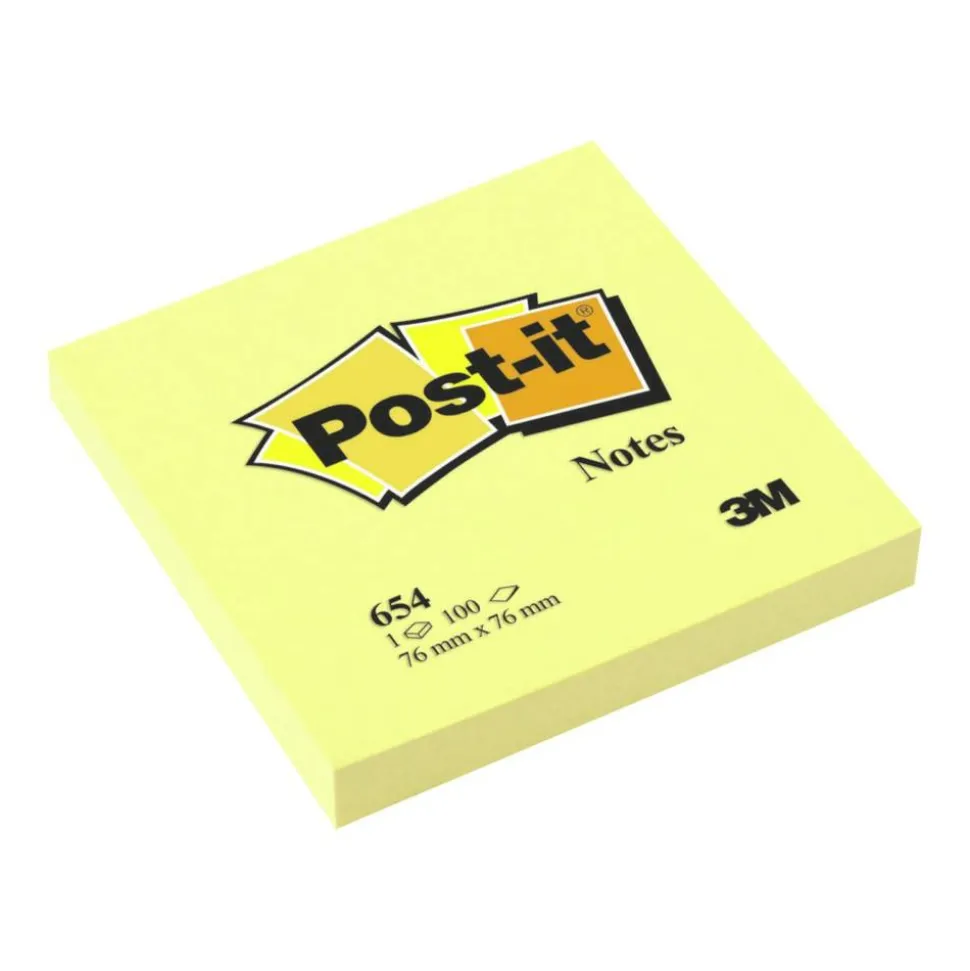 Post-it Notes, 3 x 3 in, 12 Sticky Note Pads, 100 Sheets/Pad, School Supplies and Office Products, The Iconic Canary Yellow Note