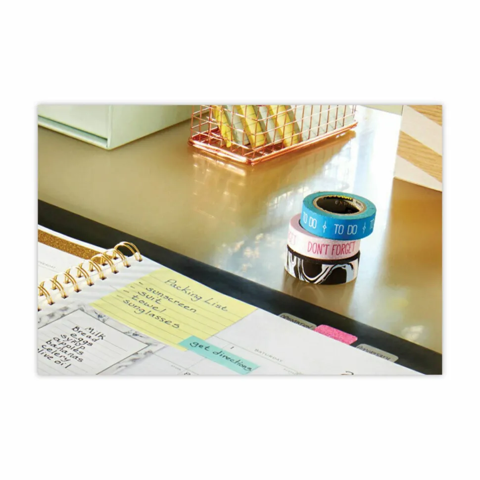 Post-it Original Lined Notes, Canary Yellow, 3" x 5" , 100 Sheets/Pad, 12 Pads/PK