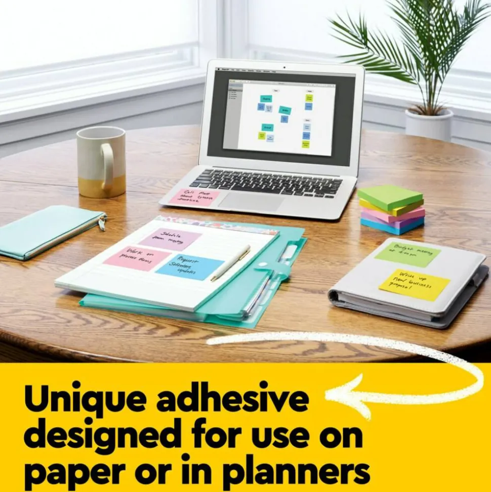 Post-it Pop Up Notes, 3 in x 3 in, 18 Pads, 100 Sheets/Pad, Clean Removal, School Supplies and Office Products, Floral Fantasy Collection