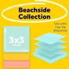 Post-it Pop Up Notes, 3 x 3 in, 12 Sticky Note Pads, 100 Sheets/Pad, School Supplies and Office Products, Accordion Sticky Notes, Beachside Café
