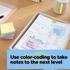 Post-it Recycled Super Sticky Notes, 70 Sheets, 24 Pads, 3 in x 3 in, 100% Recycled, 2x Sticking Power, School Supplies & Office Products