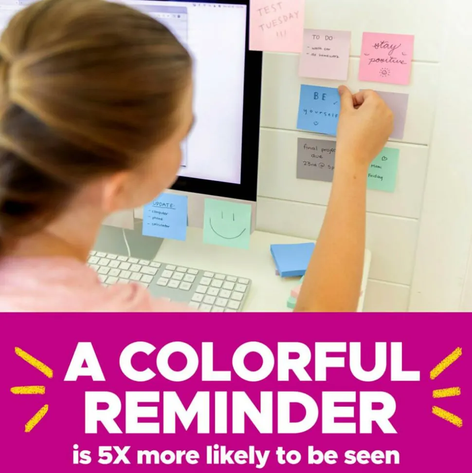 Post-it Recycled Super Sticky Notes, 70 Sheets, 24 Pads, 3 in x 3 in, 100% Recycled, 2x Sticking Power, School Supplies & Office Products