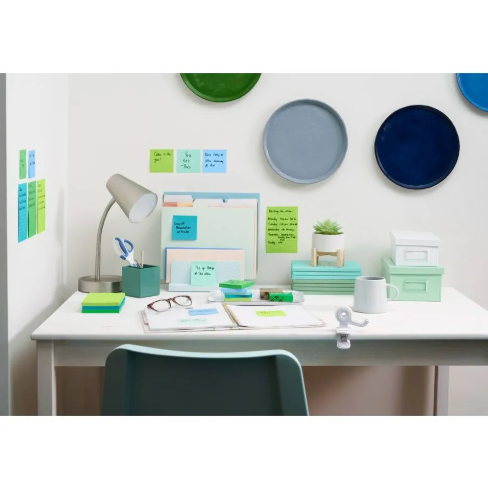 Post-it Recycled Super Sticky Notes, 70 Sheets, 24 Pads, 3 in x 3 in, 100% Recycled, 2x Sticking Power, School Supplies & Office Products