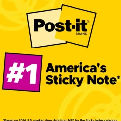 Post-it Super Sticky Notes, 10 Pads, 90 Sheets, 1 7/8 in x 1 7/8 in, 2x Sticking Power, School Supplies & Office Products - 62210SSCY