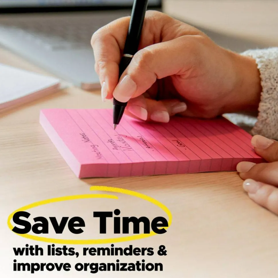 Post-it Super Sticky Notes, 10 Pads, 90 Sheets, 1 7/8 in x 1 7/8 in, 2x Sticking Power, School Supplies & Office Products - 62210SSCY