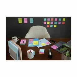 Post-it Super Sticky Notes, 3 x 3 in, 24 Bulk Sticky Note Pads, 70 Sheets/Pad, 2X the Sticking Power, School Supplies, Supernova Neons
