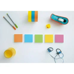 Post-it Super Sticky Notes, 3 x 3 in, 12 Sticky Note Pads, 90 Sheets/Pad, 2X the Sticking Power, School Supplies and Office Products, Neon Fizz