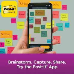 Post-it Super Sticky Notes, 3 x 3 in, 24 Bulk Sticky Note Pads, 90 Sheets/Pad, 2X the Sticky Power, School Supplies and Office Products, Energy Boost