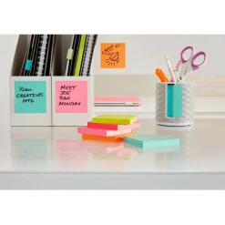 Post-it Super Sticky Notes, 3 x 3 in, 12 Sticky Note Pads, 2X the Sticking Power, School Supplies and Office Products, Supernova Neons
