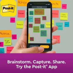 Post-it Super Sticky Notes, 3 x 3 in, 12 Sticky Note Pads, 2X the Sticking Power, School Supplies and Office Products, Supernova Neons