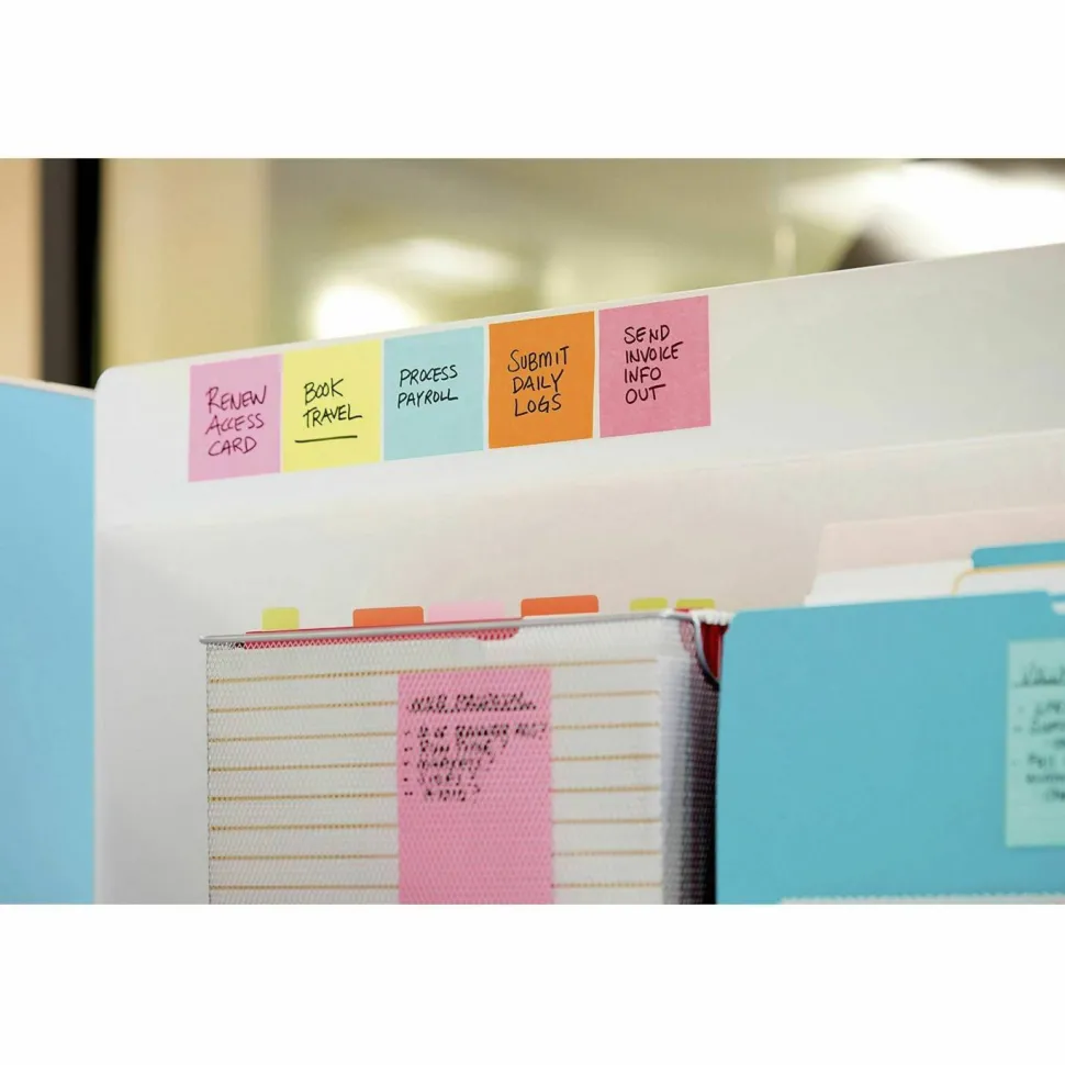 Post-it Super Sticky Notes, 3 x 3 in, 12 Sticky Note Pads, 2X the Sticking Power, School Supplies and Office Products, Supernova Neons