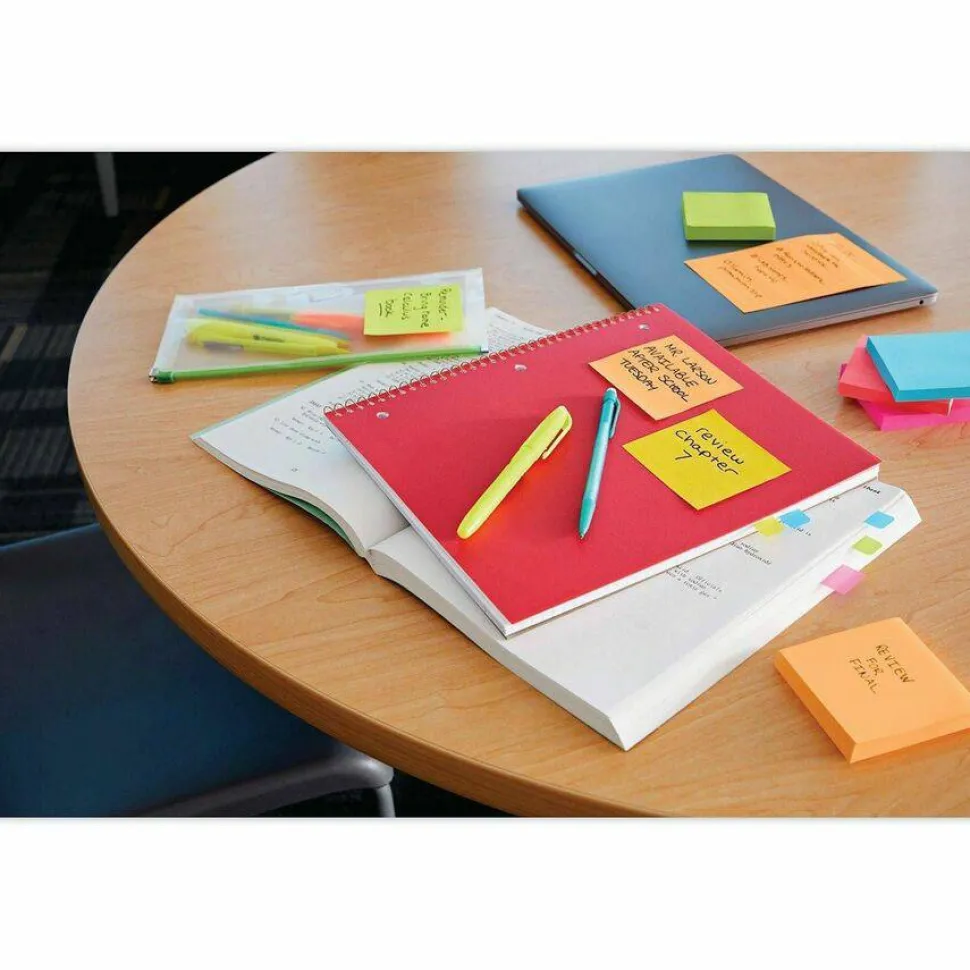 Post-it Super Sticky Notes, 3 in x 3 in, 24 Pads, 70 Sheets/Pad, 2x the Sticking Power, School and Office Supplies, Energy Boost Collection