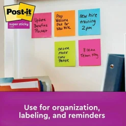 Post-it Super Sticky Notes, 3 in x 3 in, 24 Pads, 70 Sheets/Pad, 2x the Sticking Power, School and Office Supplies, Energy Boost Collection
