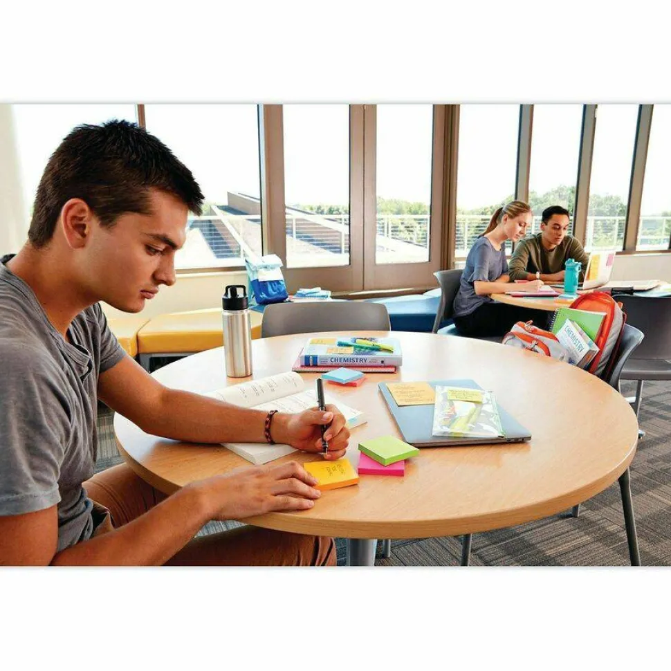 Post-it Super Sticky Notes, 3 in x 3 in, 24 Pads, 70 Sheets/Pad, 2x the Sticking Power, School and Office Supplies, Energy Boost Collection