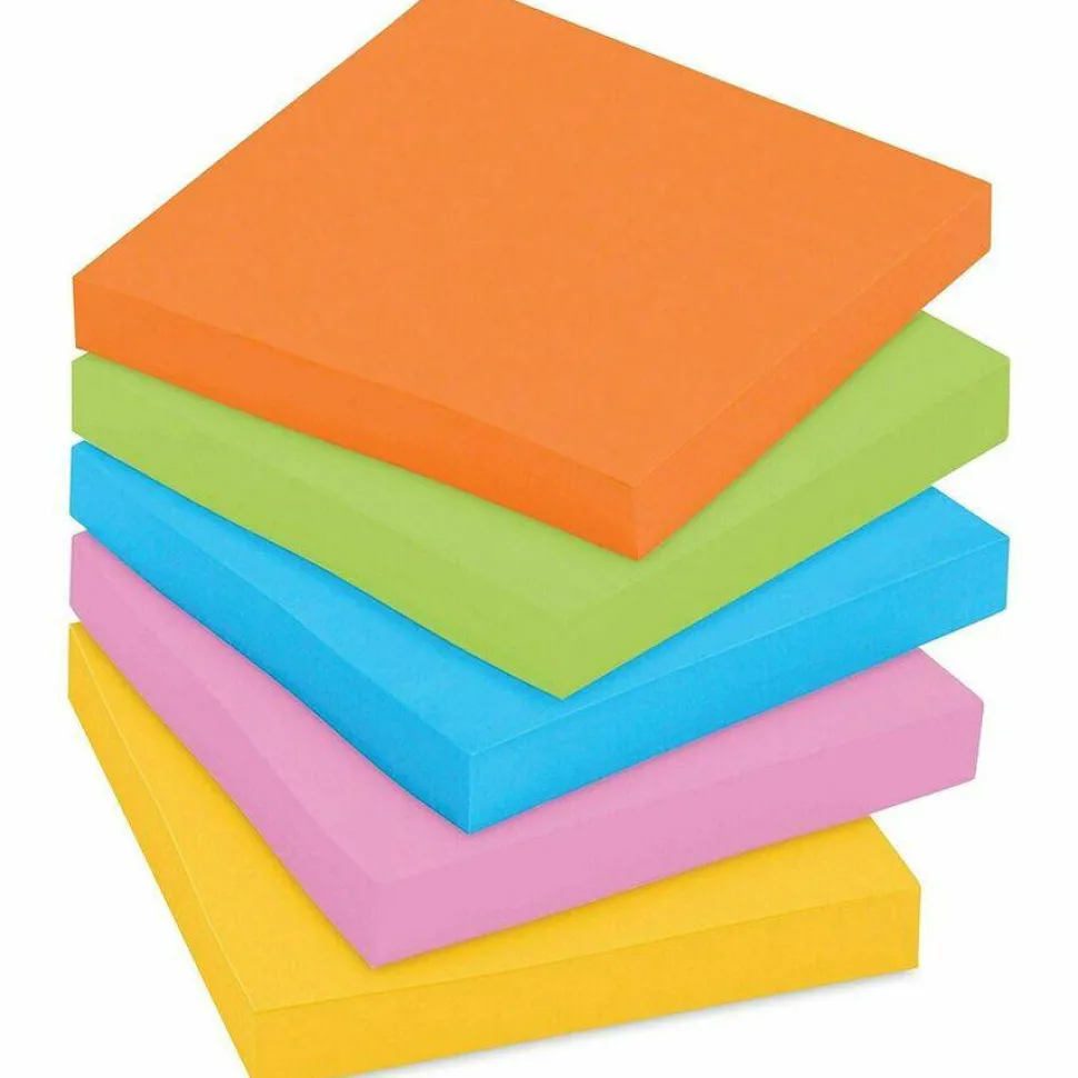 Post-it Super Sticky Notes, 3 in x 3 in, 24 Pads, 70 Sheets/Pad, 2x the Sticking Power, School and Office Supplies, Energy Boost Collection
