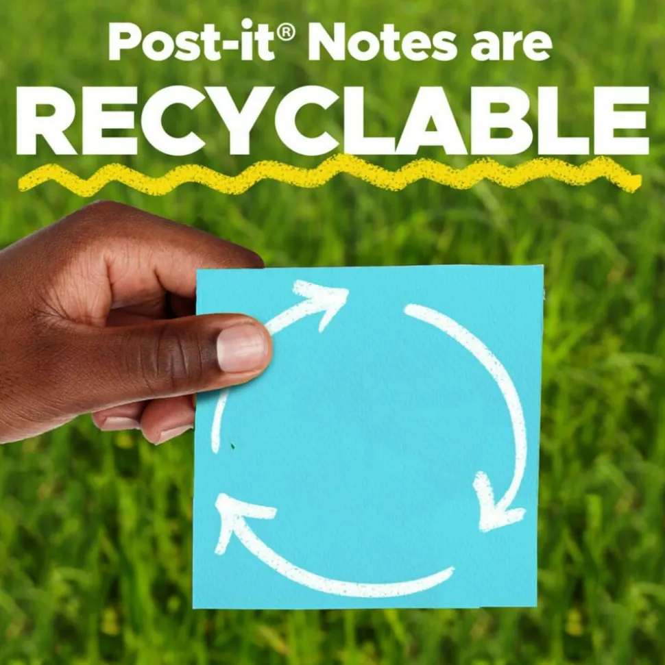Post-it Super Sticky Notes, 8 Pads, 90 Sheets, 1 7/8 in x 1 7/8 in, 2x Sticking Power, School Supplies & Office Products - 6228SSAU