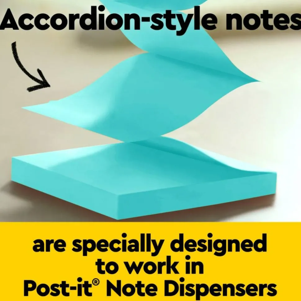 Post-it Super Sticky Pop Up Notes, 3 x 3 in, 10 Sticky Note Pads, 90 Sheets/Pad, 2X the Sticking Power, School and Office Supplies, Supernova Neons