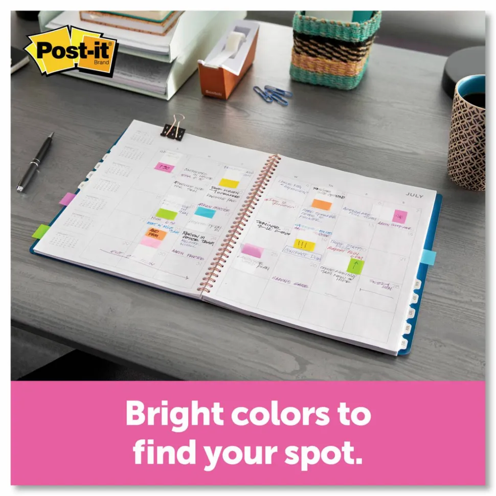 Post-it Assorted 1/2" Portable Flags - Assorted - Self-stick - 189 / Pack