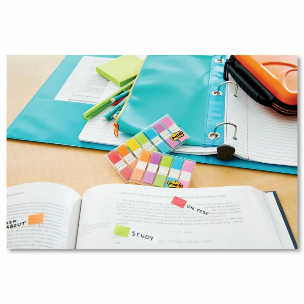 Post-it Assorted 1/2" Portable Flags - Assorted - Self-stick - 189 / Pack