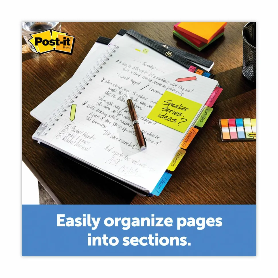 Post-it Durable Tabs, 2 in. x 1.5 in., Pack of 50 Tabs White