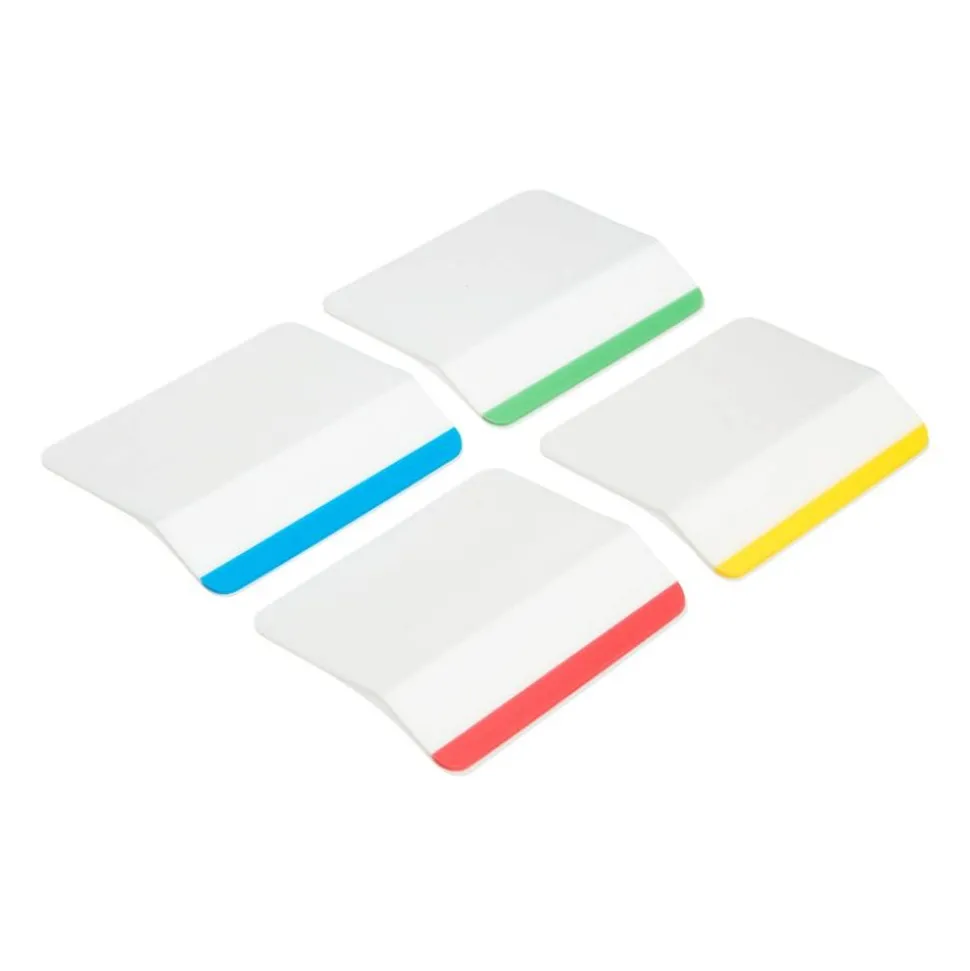 Post-it Durable Tabs, 2 in. x 1.5 in. Pack of 24 Tabs, Beige, Green, Red, Canary Yellow