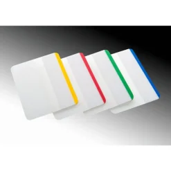 Post-it Durable Tabs, 2 in. x 1.5 in. Pack of 24 Tabs, Beige, Green, Red, Canary Yellow