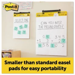 Post-it Easel Pads Super Sticky Vertical-Orientation Self-Stick Easel Pads, Unruled, (20) White 15