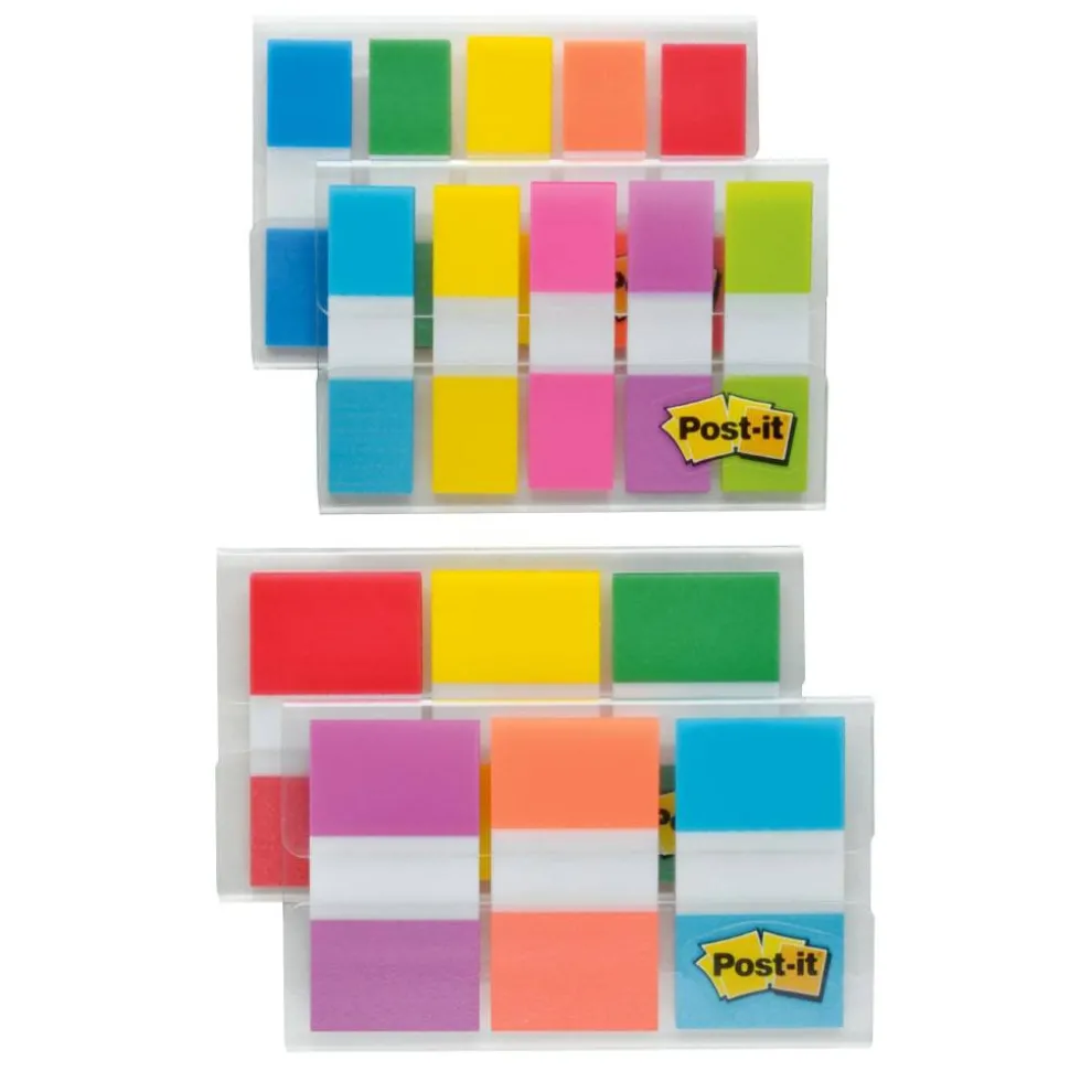 Post-it Flag Multipack, 1/2" And 1", Assorted Colors, Pack Of 320