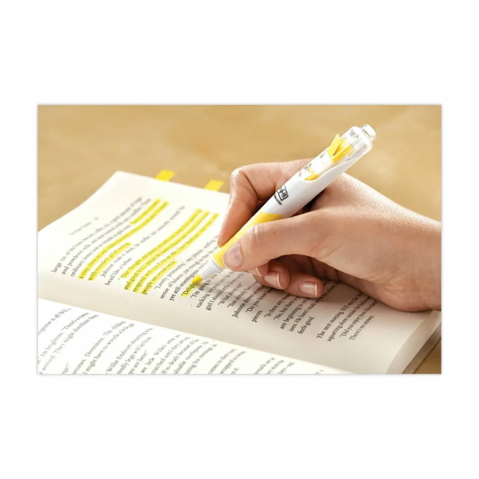 Post-it Flag Plus Highlighters, Assorted Colors, Pack Of 3
